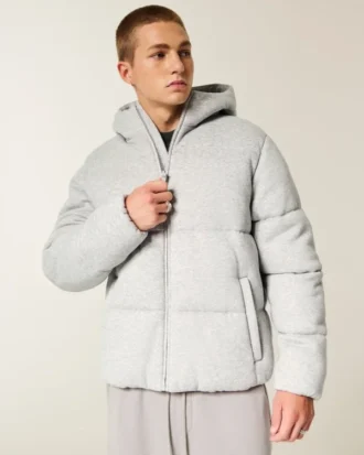 Hollister Feel Good fleece pufferjack