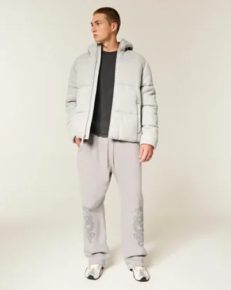 Hollister Feel Good fleece pufferjack