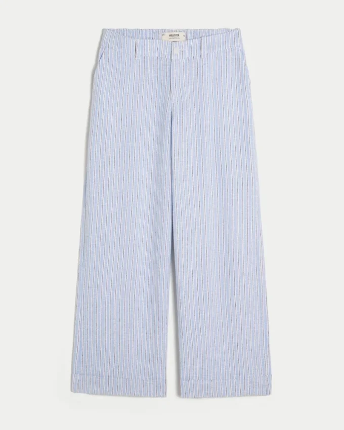 Hollister Livvy broek met lage taille en wijde pijpen