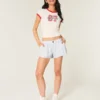 Hollister Livvy laag uitgesneden short van linnenmix