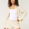 Hollister Livvy laag uitgesneden short van linnenmix 3″
