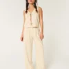 Hollister Livvy Ultra High-Rise Linnenmix Broek met wijde pijpen Hollister Livvy Ultra High-Rise Linnenmix Broek met wijde pijpen