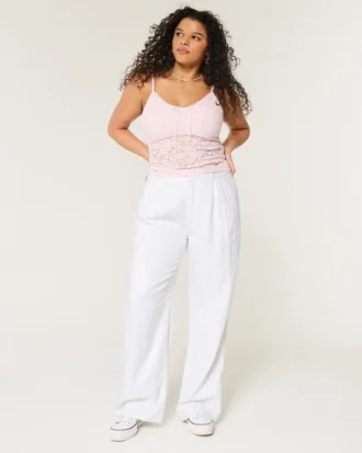 Hollister Livvy Ultra High-Rise Linnenmix Broek met wijde pijpen