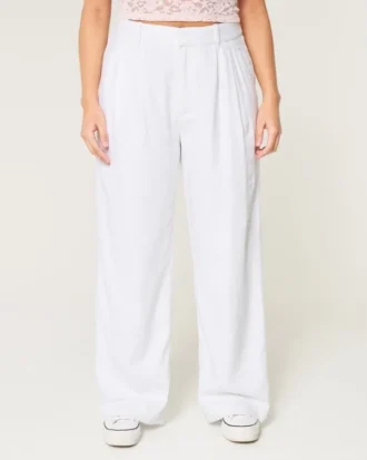Hollister Livvy Ultra High-Rise Linnenmix Broek met wijde pijpen