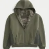 Hollister x Crocs Hoodie met ritssluiting en sherpa-voering Hollister x Crocs Hoodie met ritssluiting en sherpa-voering