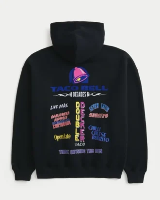 Hollister x Taco Bell boxy hoodie met print