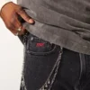Hollister x Taco Bell Gewassen zwarte baggy jeans met geborduurde print Hollister x Taco Bell Gewassen zwarte baggy jeans met geborduurde print