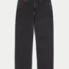 Hollister x Taco Bell Gewassen zwarte baggy jeans met geborduurde print Hollister x Taco Bell Gewassen zwarte baggy jeans met geborduurde print