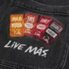 Hollister x Taco Bell Gewassen zwarte baggy jeans met geborduurde print Hollister x Taco Bell Gewassen zwarte baggy jeans met geborduurde print