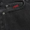 Hollister x Taco Bell Gewassen zwarte baggy jeans met geborduurde print Hollister x Taco Bell Gewassen zwarte baggy jeans met geborduurde print