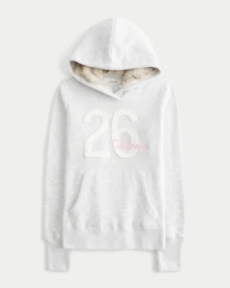 Hoodie met capuchon met voering van imitatiebont