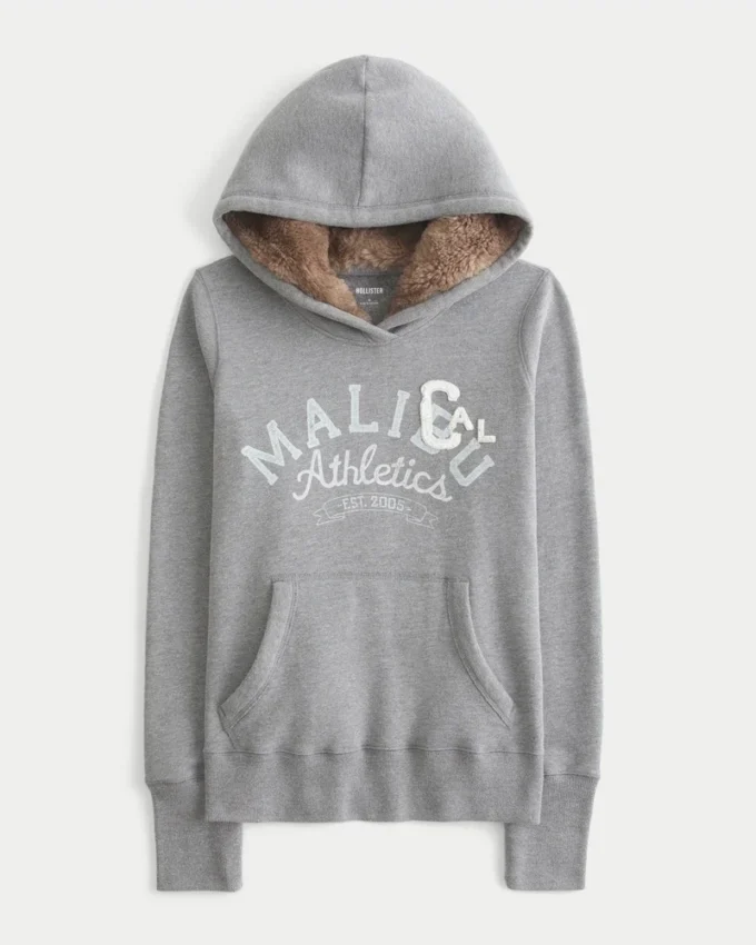 Hoodie met capuchon met voering van imitatiebont Hoodie met capuchon met voering van imitatiebont