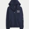 Hoodie met logo en ritssluiting Hoodie met logo en ritssluiting