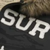 Hoodie met rits en afwerking van imitatiebont en Big Sur-afbeelding Hoodie met rits en afwerking van imitatiebont en Big Sur-afbeelding