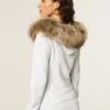 Hoodie met rits en nepbontrand Hoodie met rits en nepbontrand