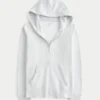 Hoodie met rits en nepbontrand Hoodie met rits en nepbontrand