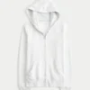 Hoodie met rits en nepbontrand Hoodie met rits en nepbontrand