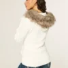Hoodie met rits, logo en rand van imitatiebont Hoodie met rits, logo en rand van imitatiebont