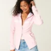 Hoodie met ritssluiting en chenille logo Hoodie met ritssluiting en chenille logo