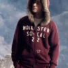 Hoodie met ritssluiting, logo en afwerking van imitatiebont Hoodie met ritssluiting, logo en afwerking van imitatiebont