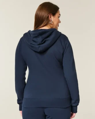 Hoodie met sterrenprint en ritssluiting