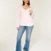 Hoodie met V-hals