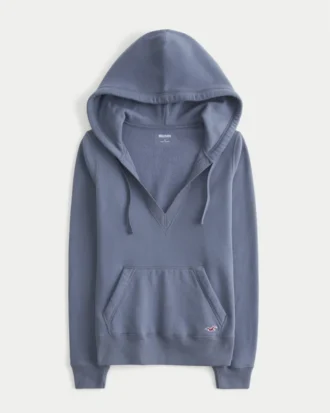 Hoodie met V-hals