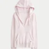 Hoodie met V-hals