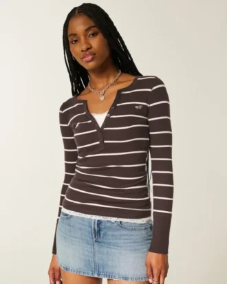 Icon Henley met lange mouwen