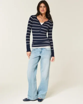 Icon Henley met lange mouwen