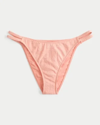 Jacquard Cheeky bikinibroekje met dubbele bandjes