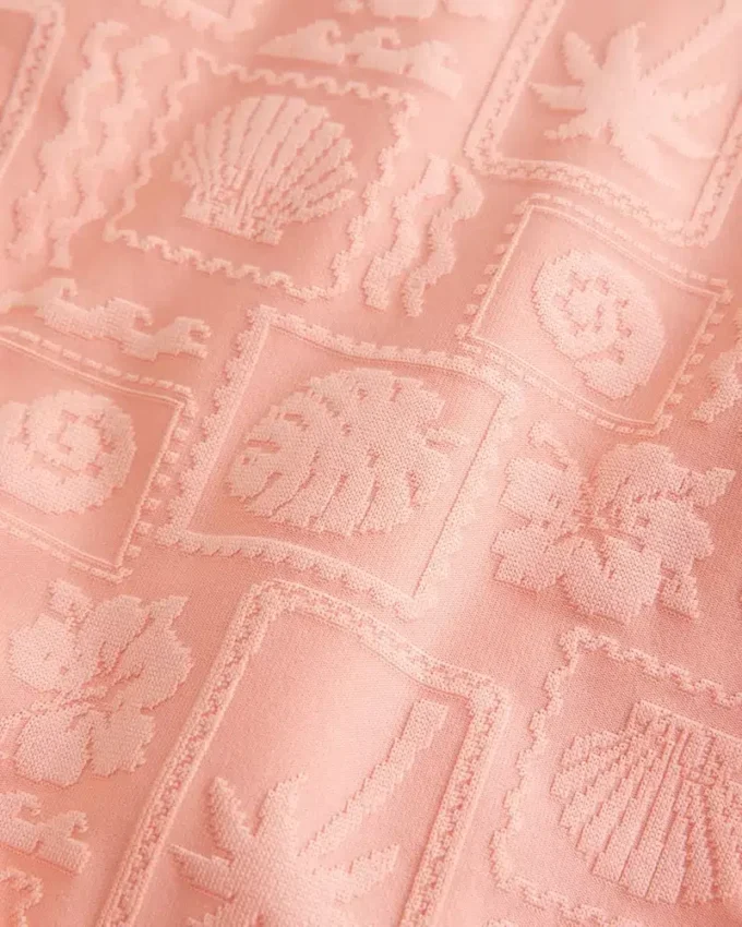 Jacquard Cheeky bikinibroekje met dubbele bandjes