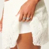 Kanten asymmetrische mini-rok