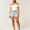 Kanten omgeslagen off-shoulder top Kanten omgeslagen off-shoulder top