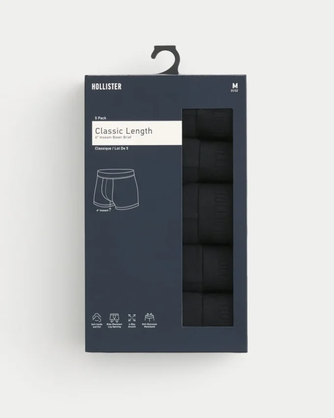 Klassieke lengte boxershort 5-pack