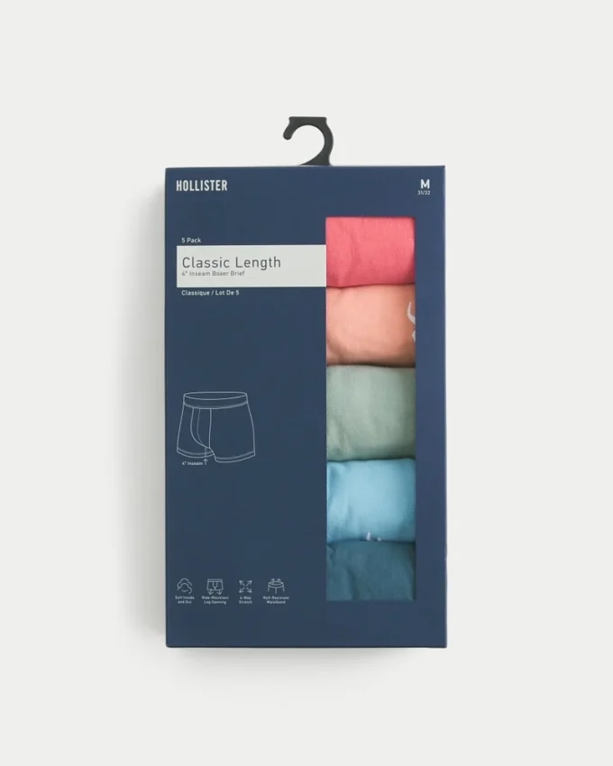 Klassieke lengte boxershort 5-pack