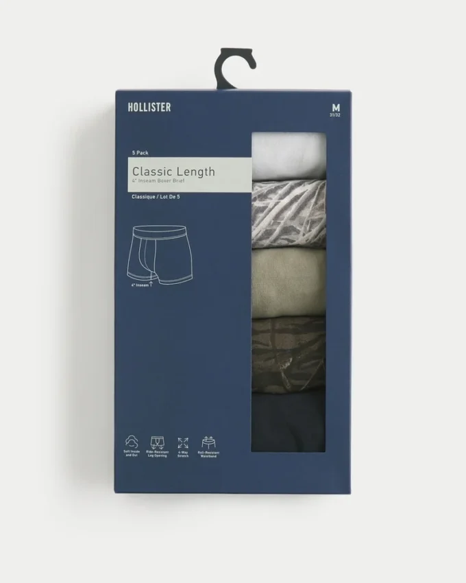 Klassieke lengte boxershort 5-pack