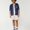 Knie-lange twill pull-on short