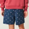Korte broek met Amerikaanse vlagprint tot halverwege het bovenbeen