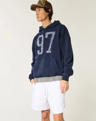 Korte twill-short tot halverwege het bovenbeen