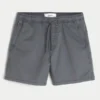 Korte twill-short tot halverwege het bovenbeen