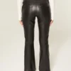 Laag model bootcut broek van imitatieleer