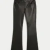 Laag model bootcut broek van imitatieleer