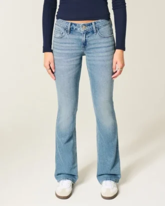 Laag model bootcut jeans in medium wassing