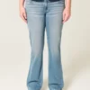 Laag model bootcut jeans in medium wassing