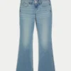 Laag model bootcut jeans in medium wassing