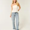 Laag model, medium wash, losse jeans Laag model, medium wash, losse jeans