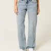 Laag model, medium wash, losse jeans Laag model, medium wash, losse jeans