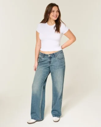 Laag model, medium wassing, baggy jeans