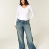 Laag model, medium wassing, baggy jeans Laag model, medium wassing, baggy jeans
